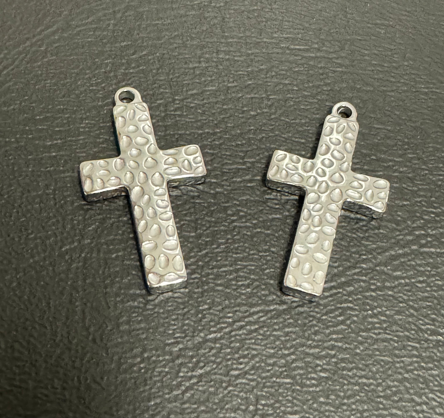 Stainless Steel Textured Cross
