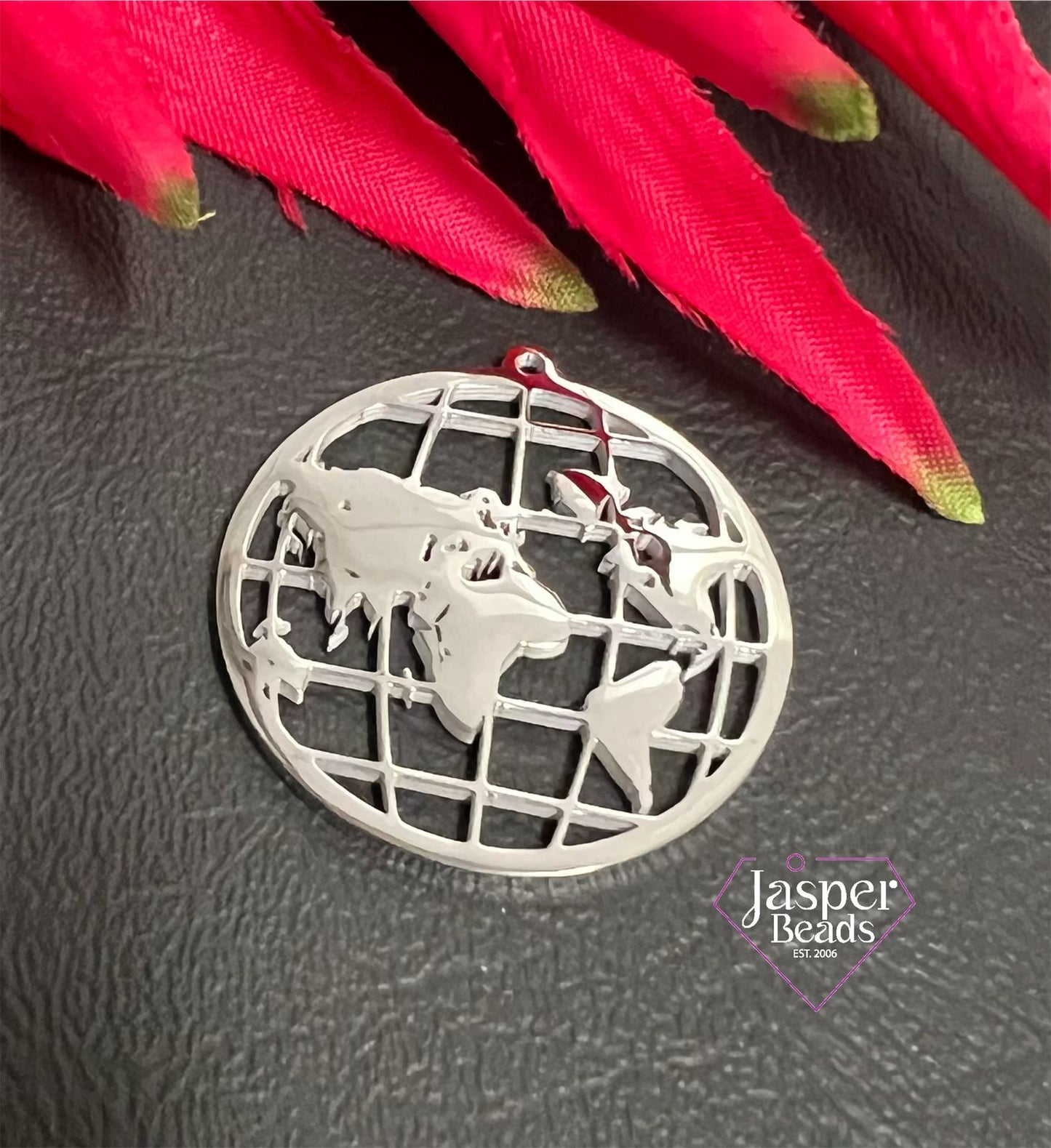 Stainless Steel Earth Charm