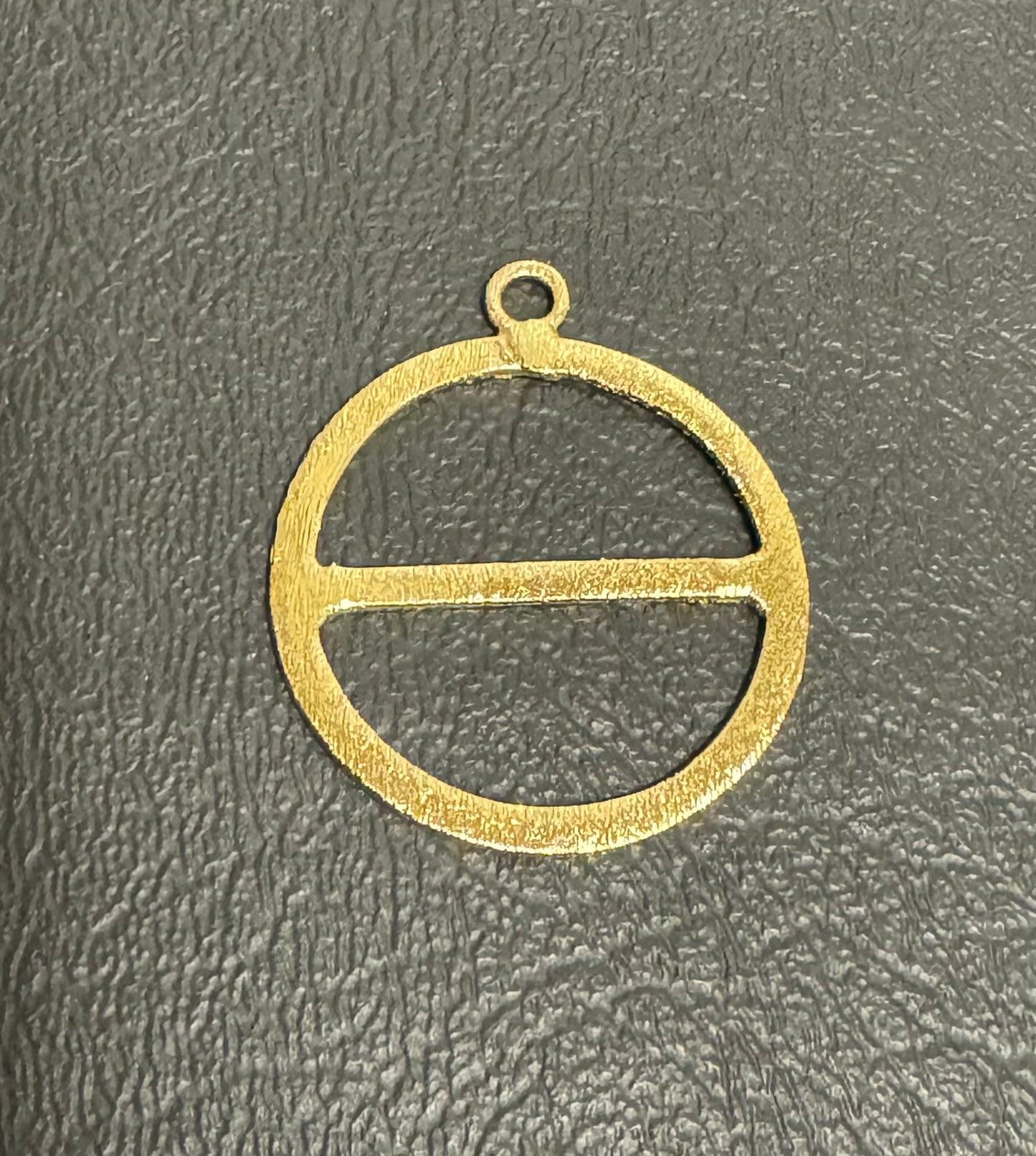 18k Gold Plated Circle Charm