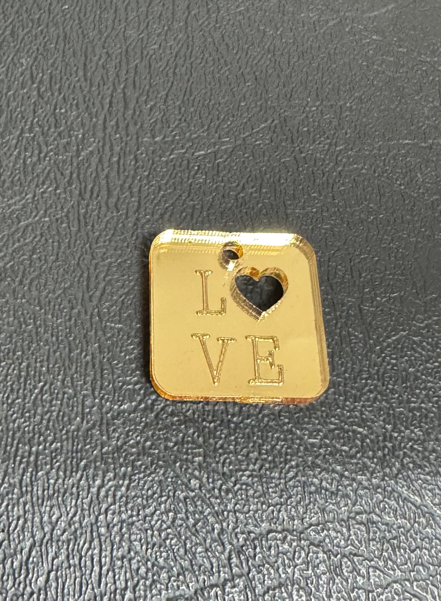 Acrylic Square Love Charm