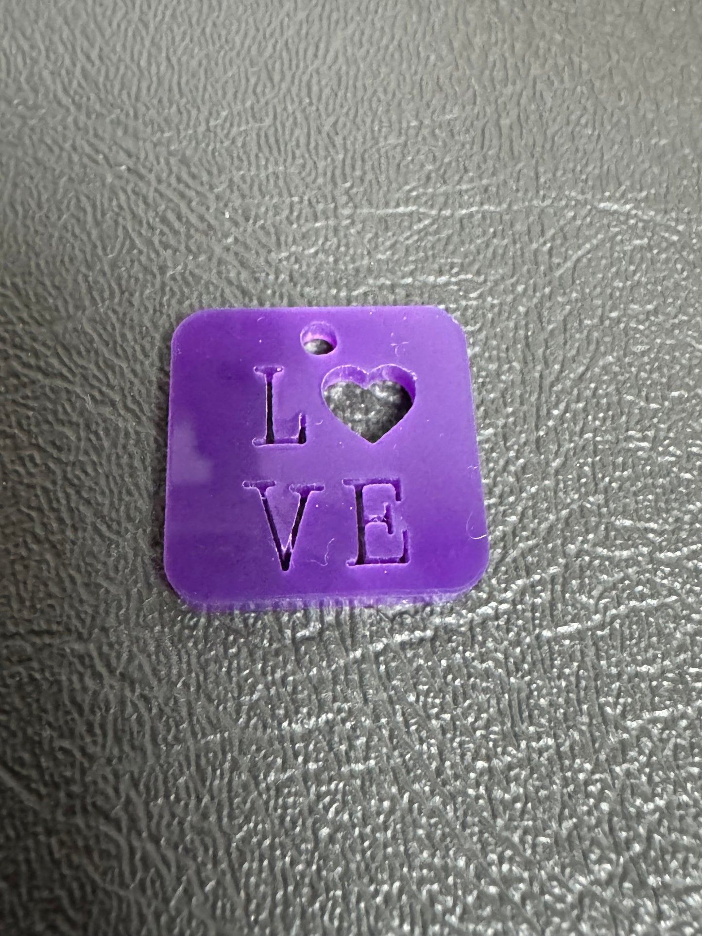 Acrylic Square Love Charm