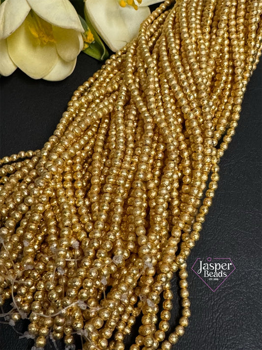 18k Gold Plated Smooth Round Bead