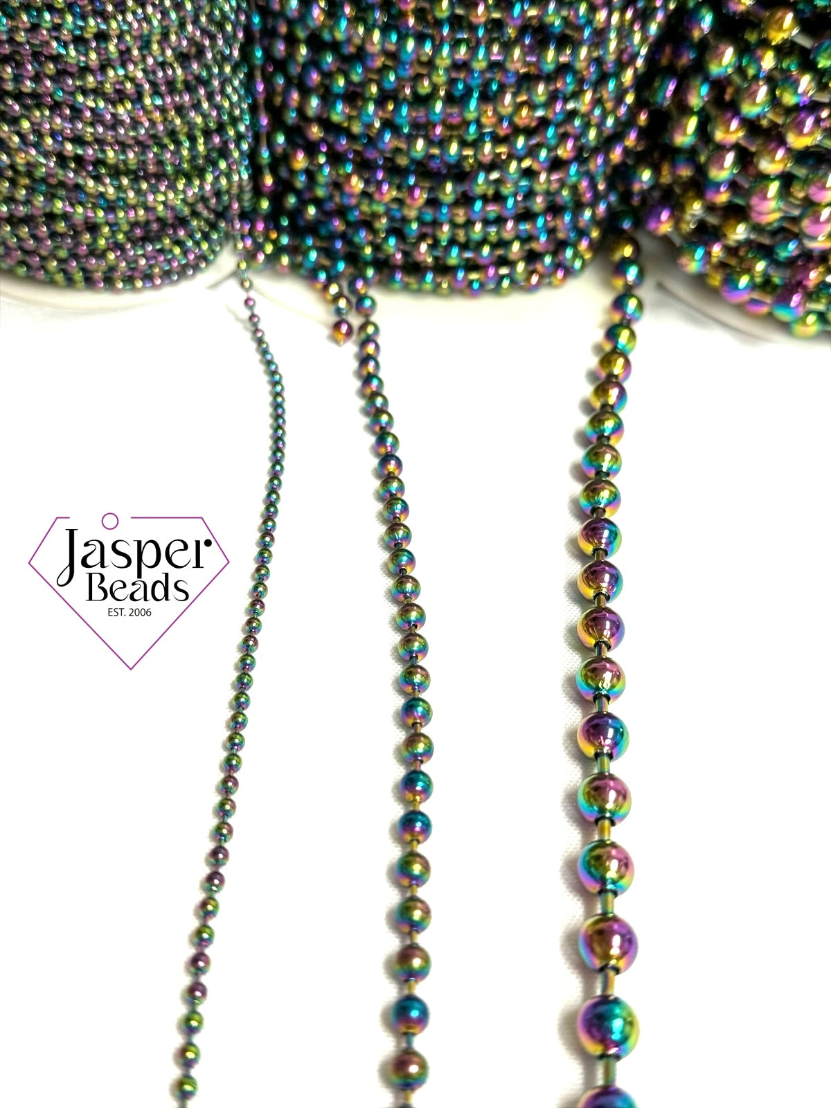 Stainless steel Multicolor AB Ball Chain