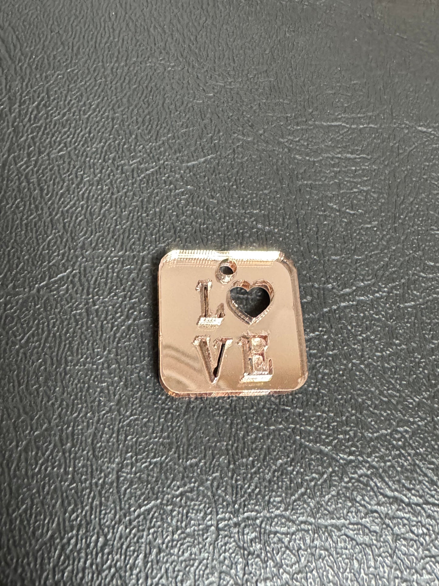 Acrylic Square Love Charm