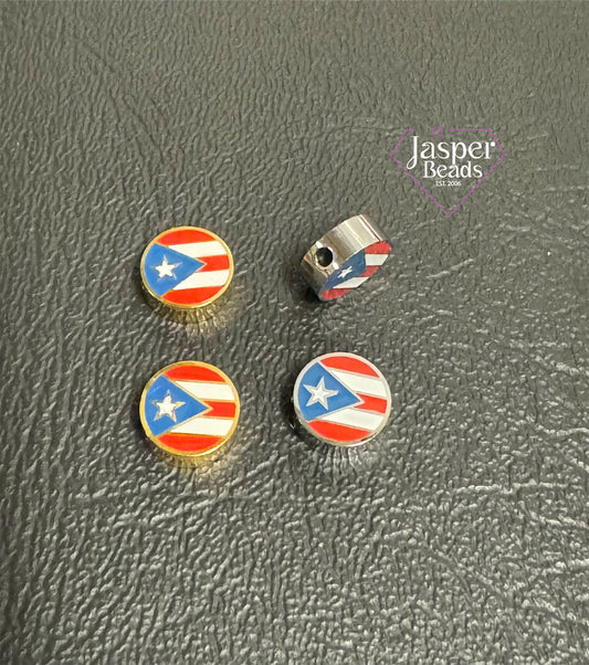 Stainless Steel Enamel PR Flag Bead