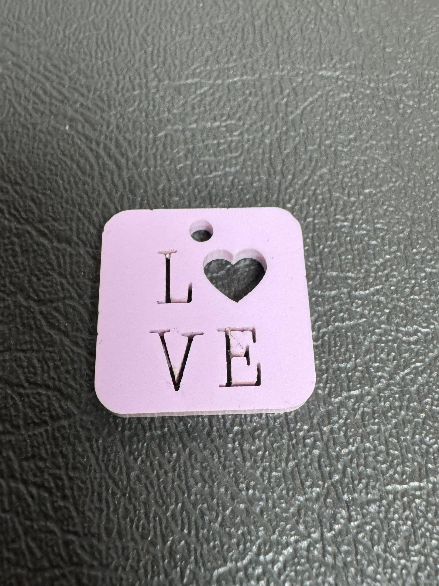 Acrylic Square Love Charm