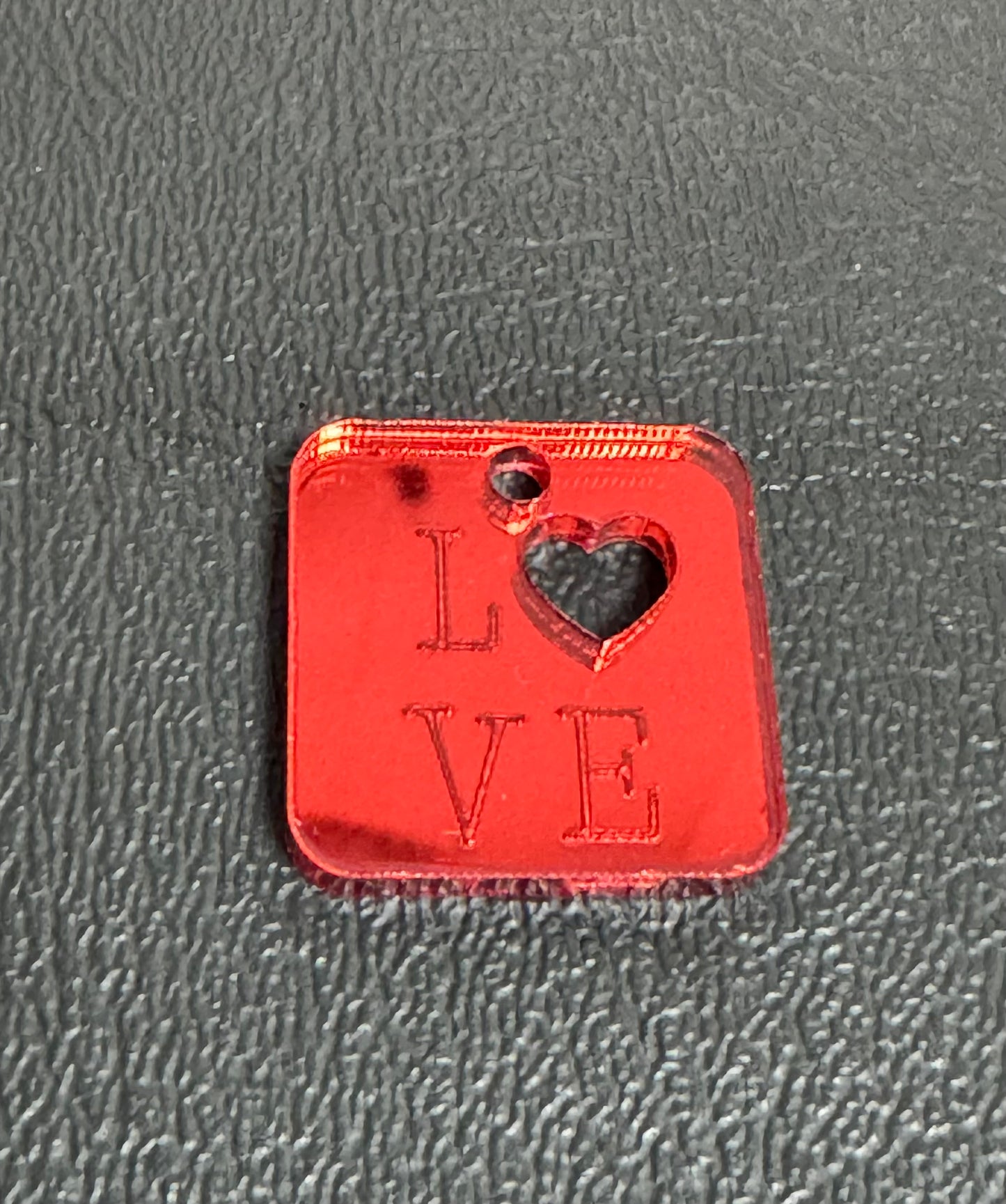 Acrylic Square Love Charm