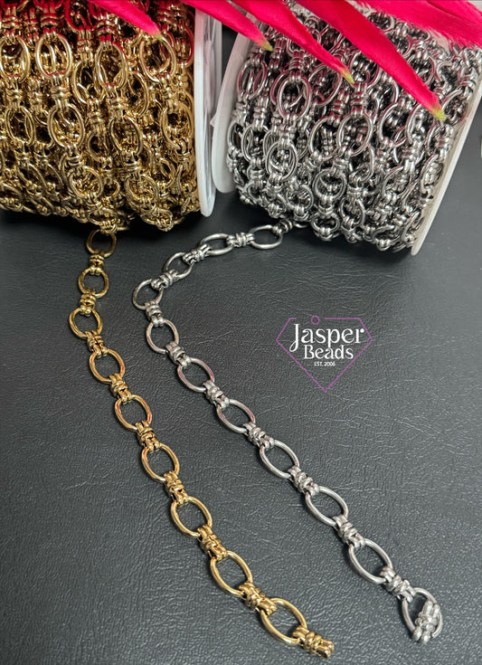 Stainless Steel with Square Knot Chain