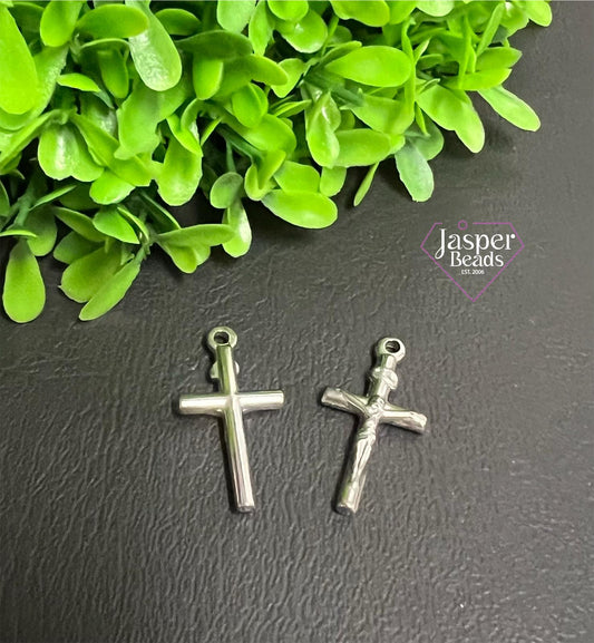 Stainless Steel with Christ Cross Charm