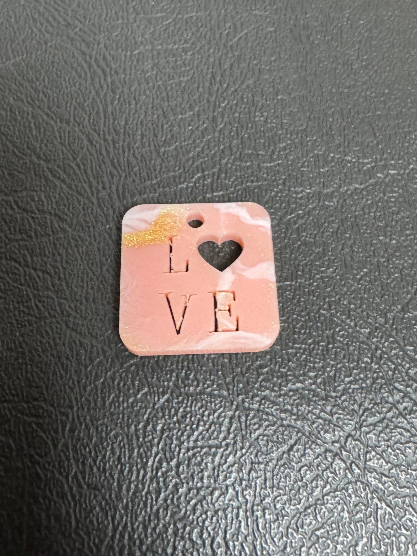 Acrylic Square Love Charm