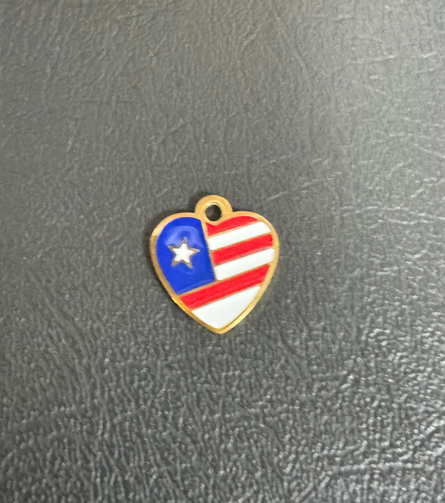 Stainless Steel Flag Heart