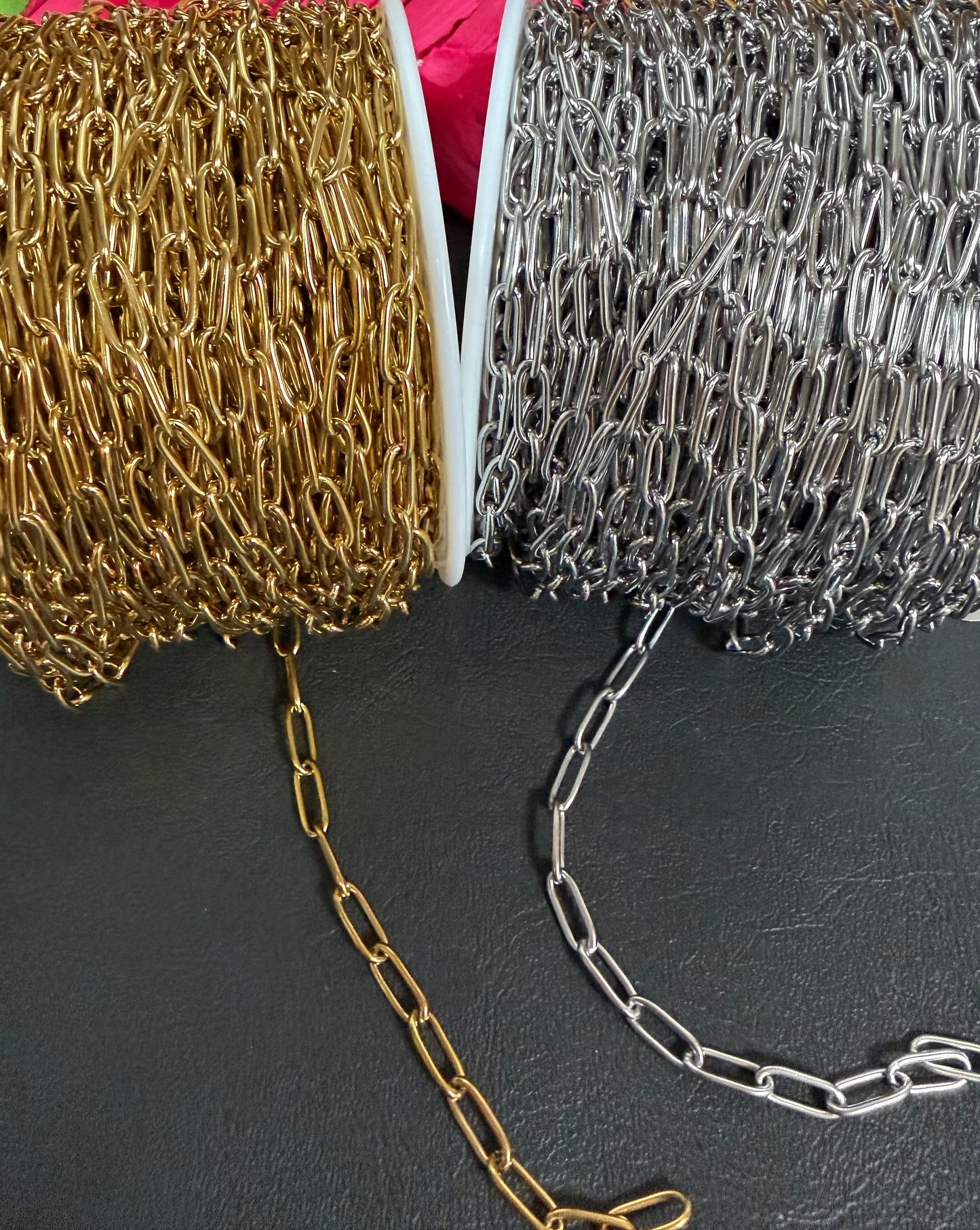 Stainless Steel Oval Paper Clip Chain