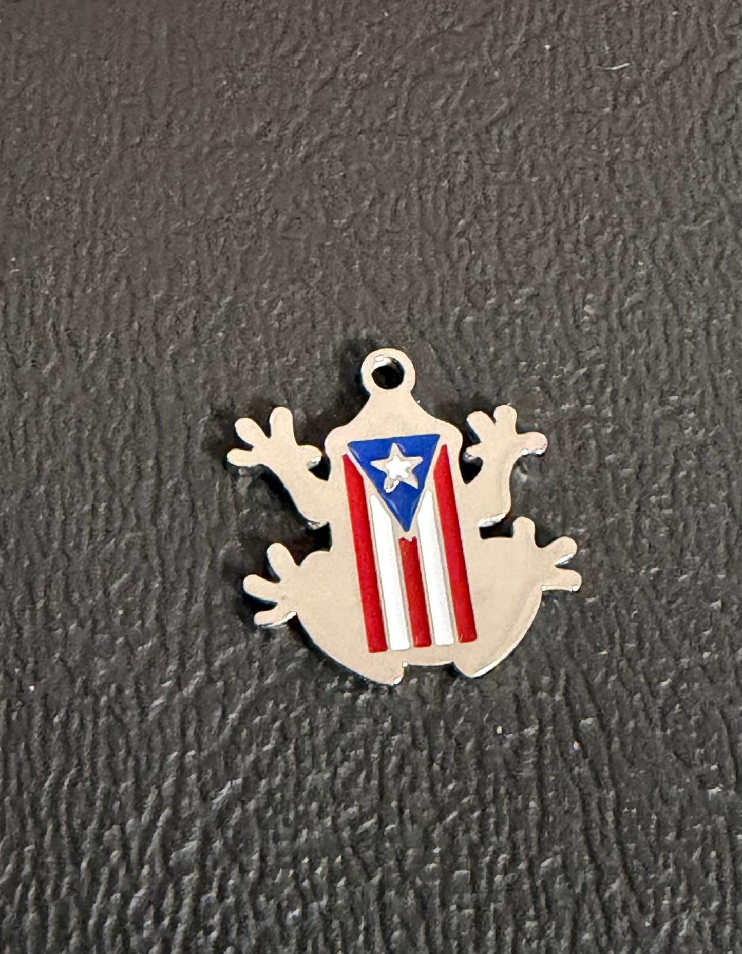 Stainless steel coqui with flag charm