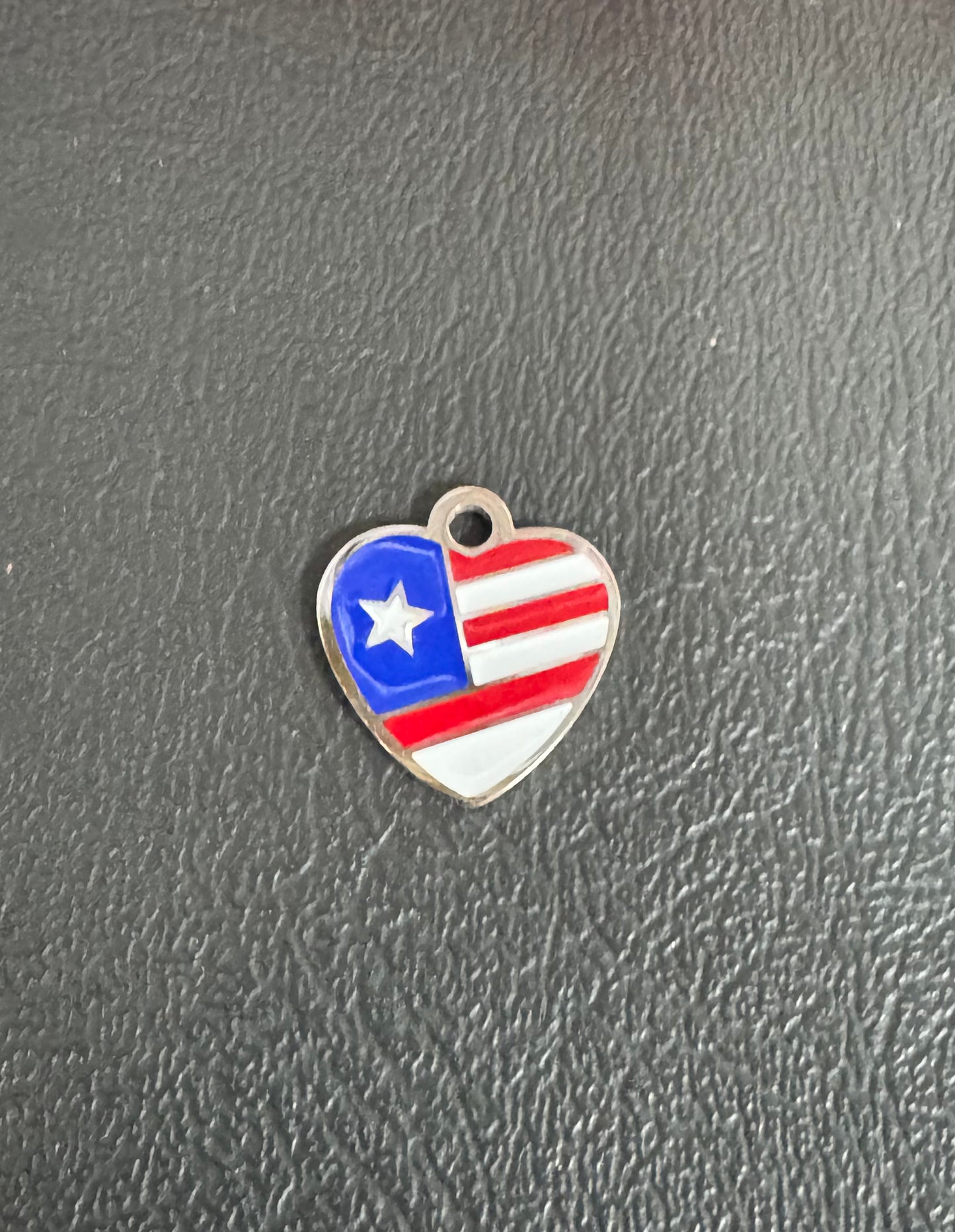 Stainless Steel Flag Heart