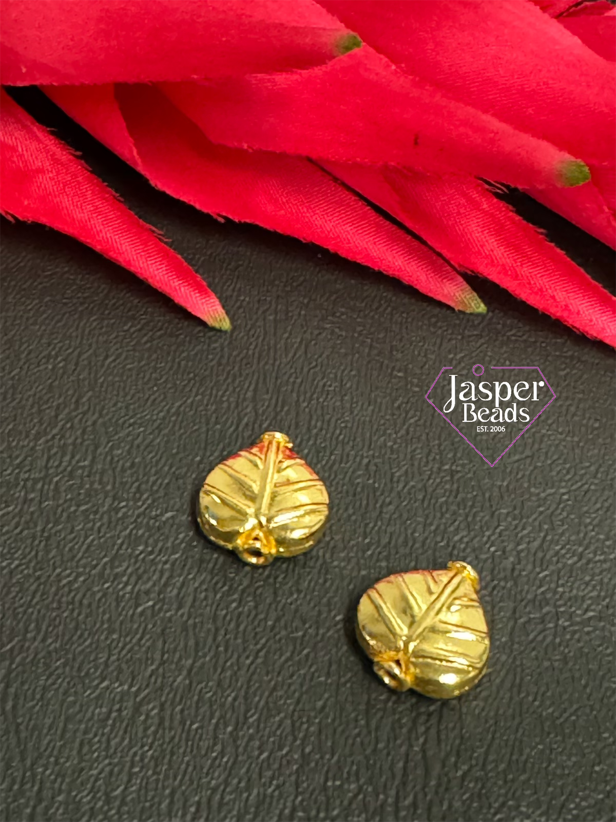 18k Gold Plated Leaf Bead