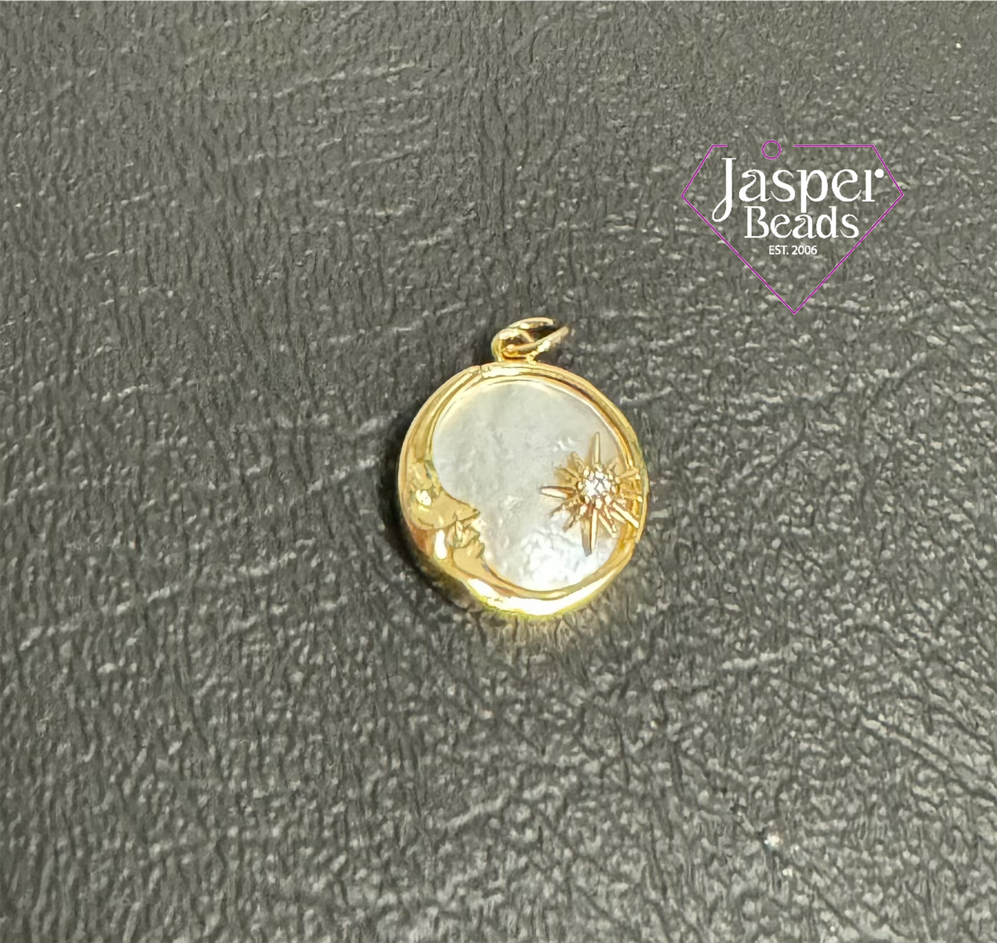 18k Gold Plated Charm with Shell