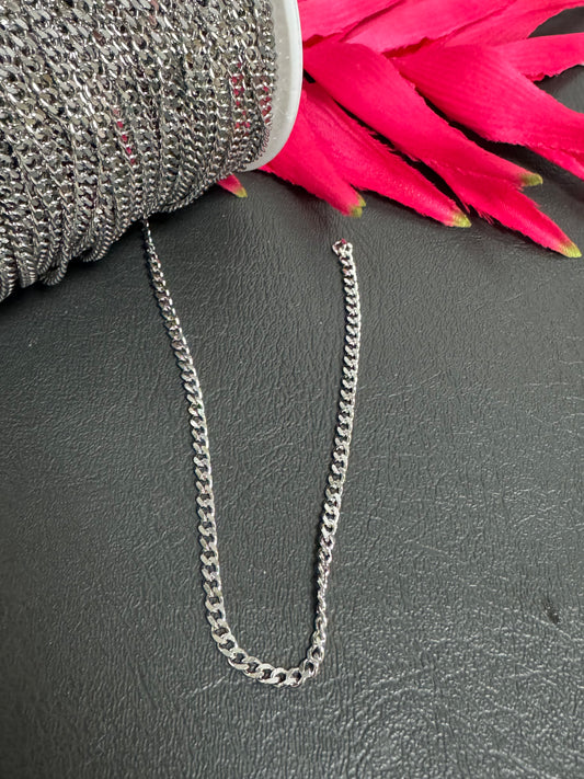 Stainless Steel Cuban Flat Chain