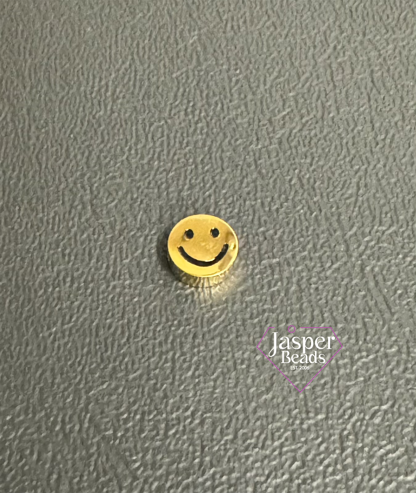 Stainless Steel Happy Face bead