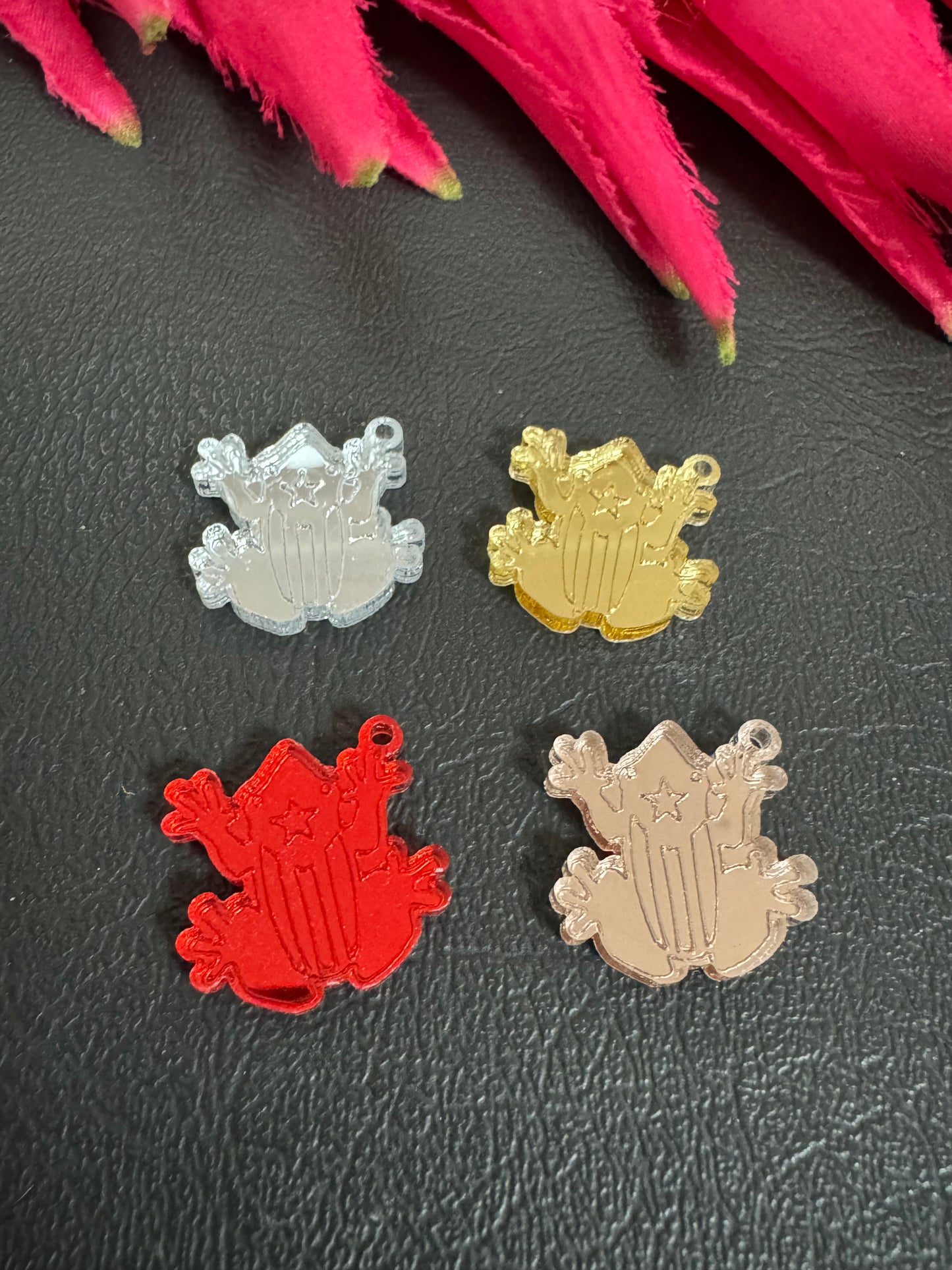 Acrylic coqui with flag