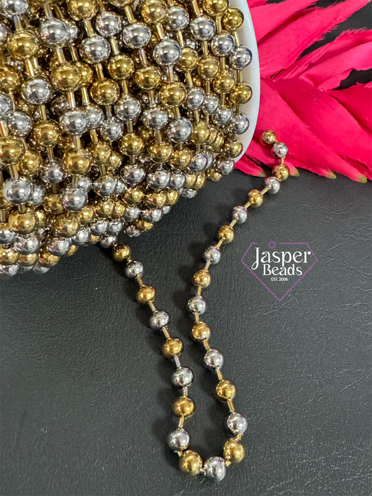 Stainless Steel Ball Chain 8mm two tone