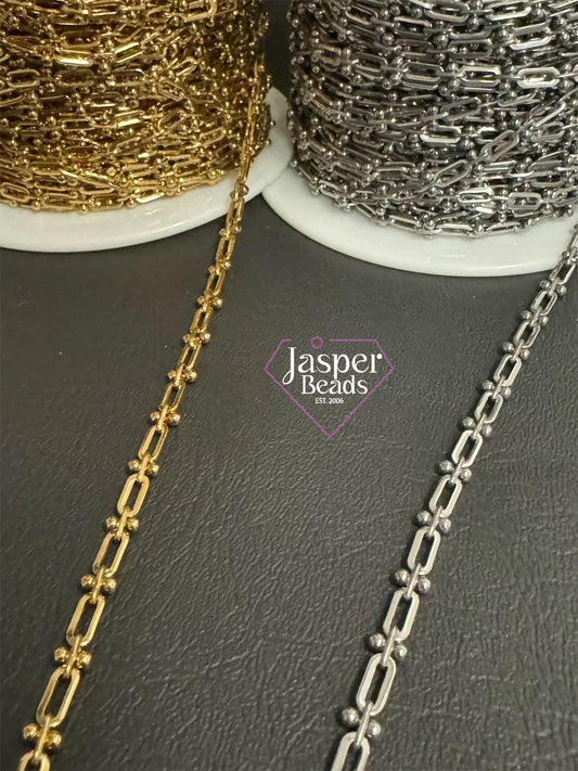 Stainless Steel Paper Clip with Dots Chain