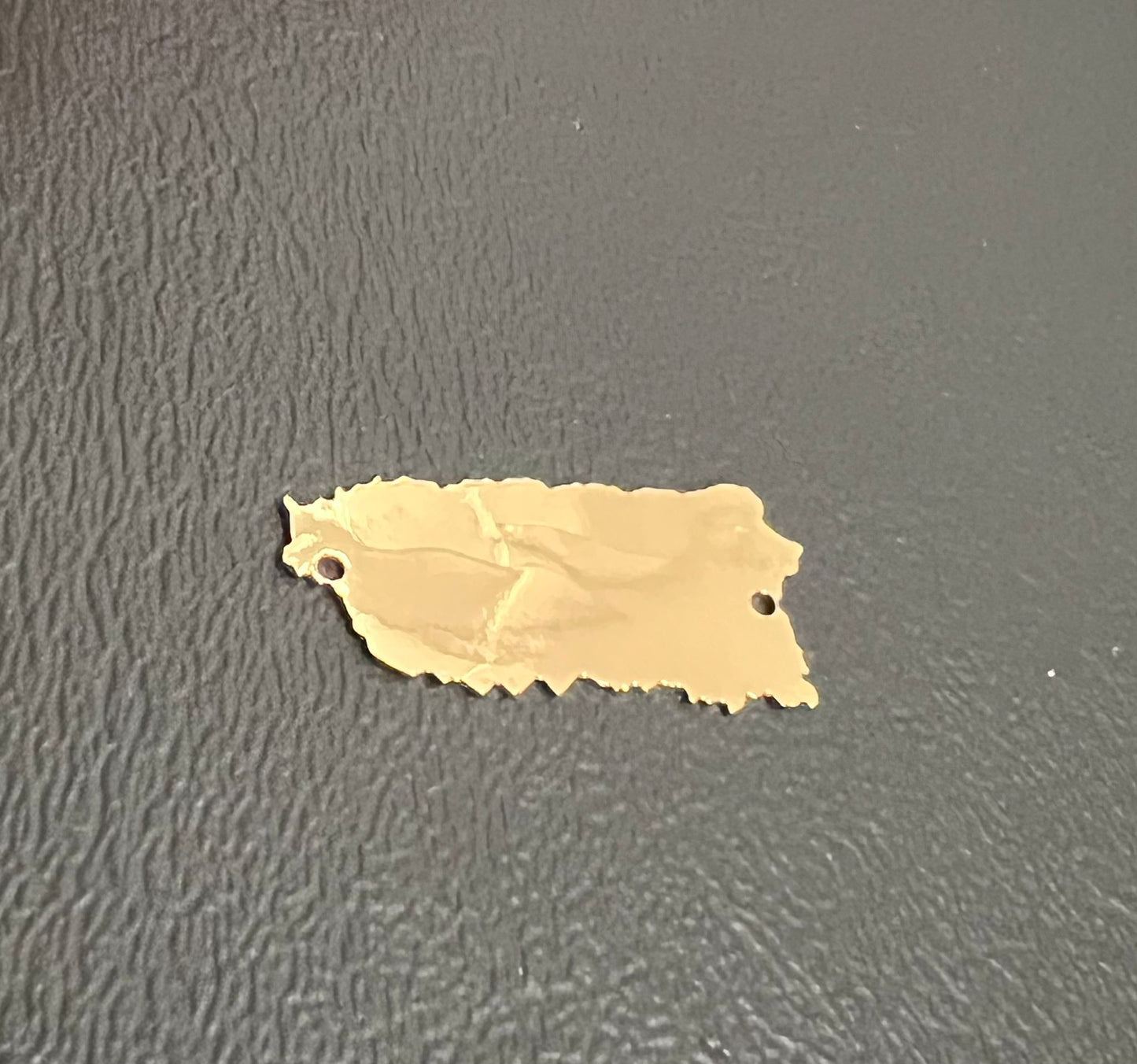 Puerto Rico map “gold plated”