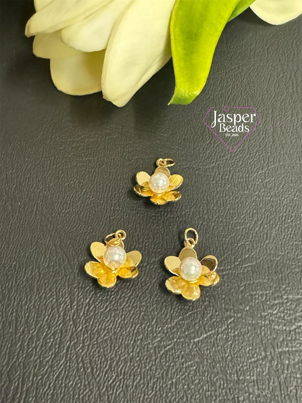 18k Gold Plated Flower Charm