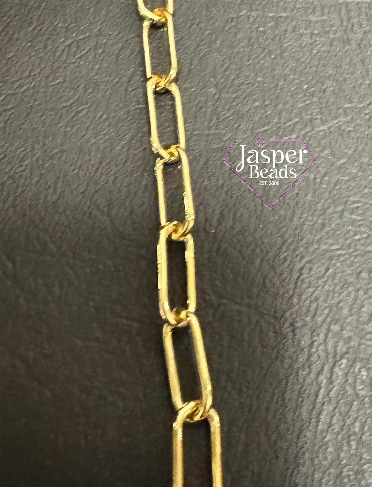 Gold Plated Paper Clip Chain