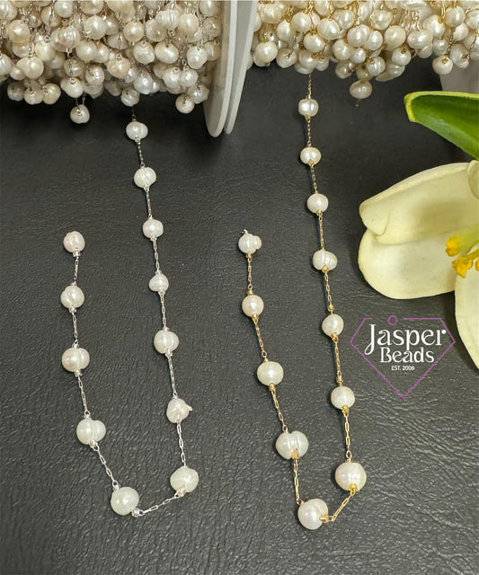 Stainless Steel Freshwater Pearl Beading Chain