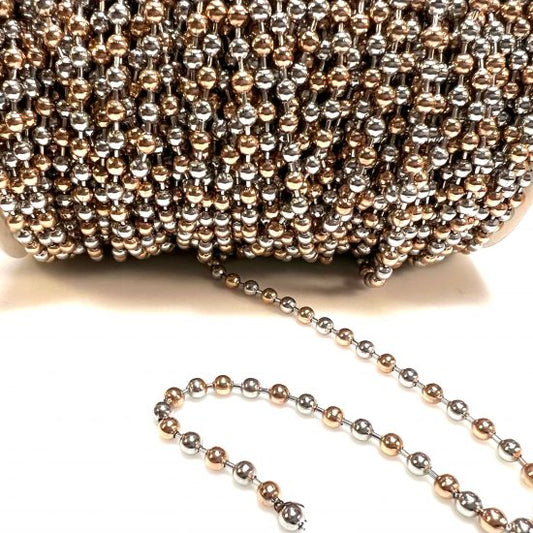 Stainless Steel Ball Chain (two tone)